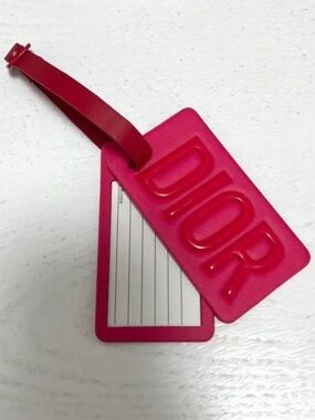 Dior Red Luggage Tag with Mirror Brand New